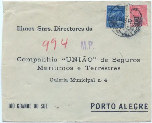 Condor 1929 Brasilien Firmenbrief MiF 2300 R Rio Grande do Sul Porto Alegre/1534