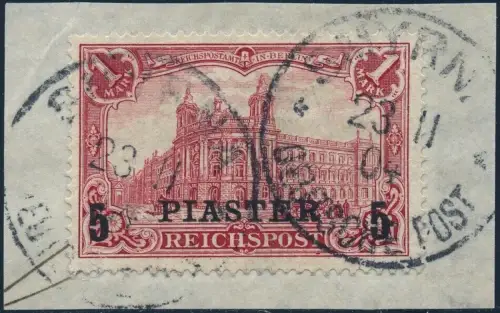 DP Türkei 1903 Michel 20 II Briefstück ° Smyrna 23/11/04 Einwandfrei / 55