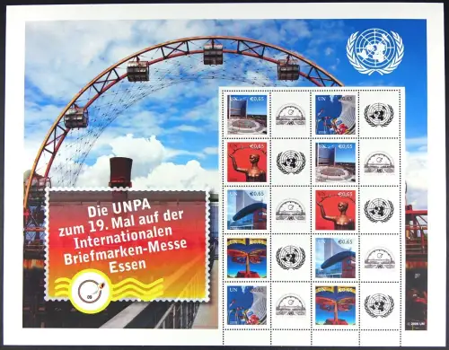 UNO Wien 2009 Grußmarken Bogen Briefmarken-Messe Essen Philatelie 592-596 A MNH
