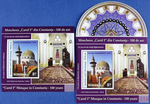 Rumänien Romania 2013 Moschee Constanta Türkei Turkey Block 573 I/II MNH A: 370