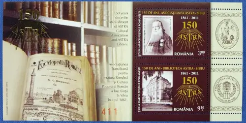 Rumänien Romania 2011 Tag der Briefmarke Bibliothek Bücher Block 507 MNH A: 800