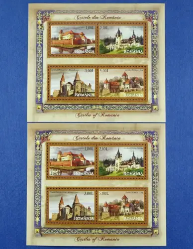 Rumänien Romania 2008 Burgen Schlösser Castles Block 432 + 432 I EFIRO MNH