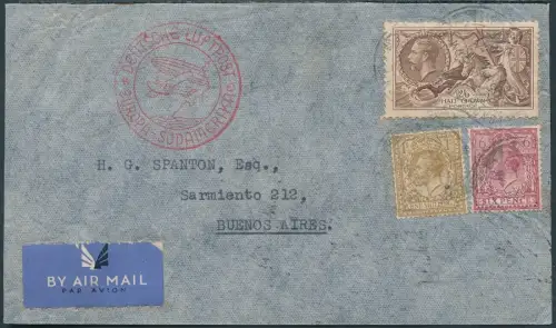 Katapult Grossbritannien 1935 Brief London Berlin Argentinien Catapult / 401