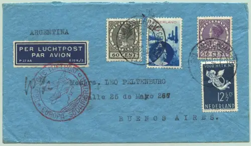 Katapult Niederlande 1937 Brief Amsterdam Buenos Aires Catapult / 428