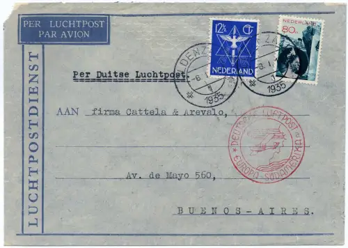 Katapult 1935 Niederlande Brief Oldenzaal Argentinien Catapult H 350 / 1222