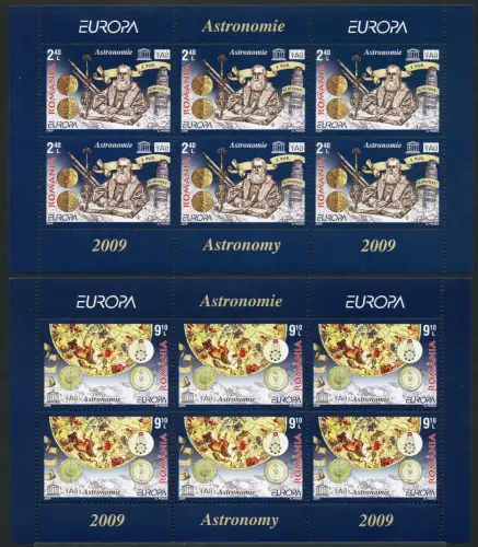 Raumfahrt Space 2009 Rumänien Romania CEPT Astronomie 6357-8 I Kleinbögen /607
