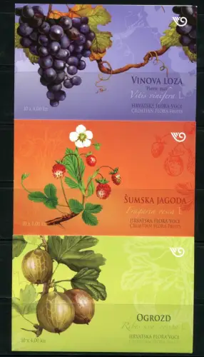 Kroatien 2010 Wein und Beeren Wine 940-942 Markenhefte Postfrisch MNH