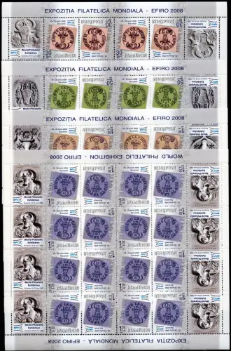 Rumänien Romania 2006 Efiro Briefmarken Philatelie Ausstellung 6118-21 Bögen MNH