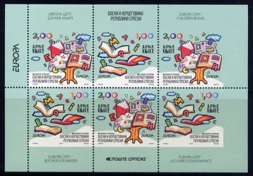 Serbisch Bosnien Bosnia 2010 H-Blatt Europa CEPT Kinderbücher Postfrisch MNH