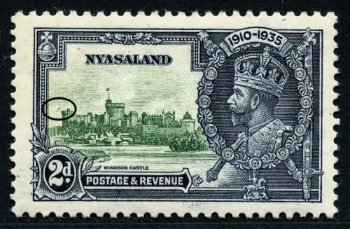 Nyassaland Nyasaland 1935 Silver Jubilee SG 124m Bird by Turret MVLH £225  / 31