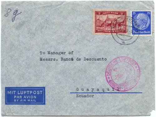 Katapult 1937 Dt. Reich Idar-Oberstein Guayaquil Ecuador Catapult H 589 / 1584