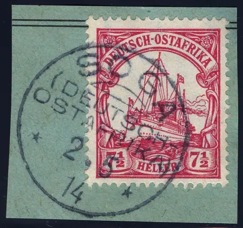 DOA 1914 Michel 32 ° Soga 2/5/14 Luxus Briefstück / 334