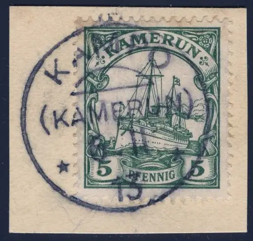 Kamerun 1913 Michel 8  ° Kampo 6/11/13 Luxus Briefstück / 112