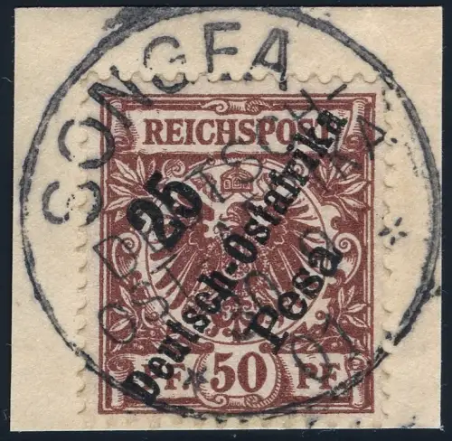 DOA 1901 Michel 10 ° Songea 30/9/01 Luxus Briefstück Letzttag / 326