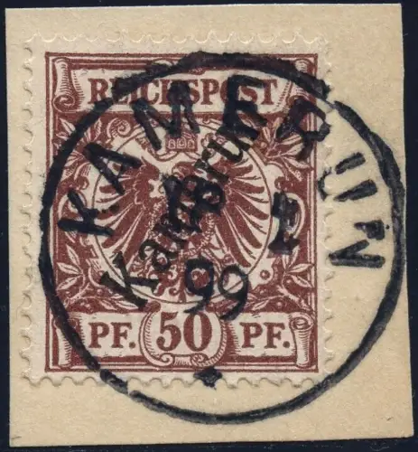 Kamerun 1899 Michel 6  °  Kamerun 18/2 Briefstück Luxus signiert Friedemann / 78