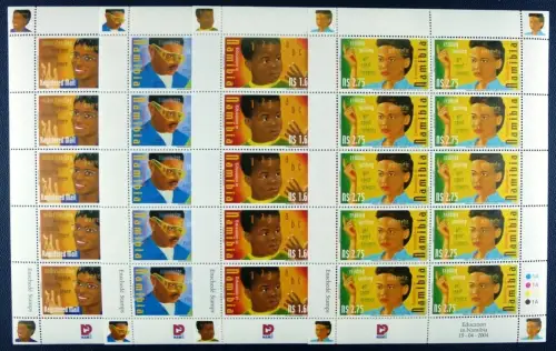 Namibia 2004 Schulbildung Education Kinder 1128-1131 Kleinbögen Postfrisch MNH