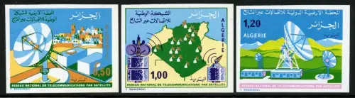 Space Raumfahrt 1975 Algerien Algeria Earth Station Satelliten 652-654 U / 1046