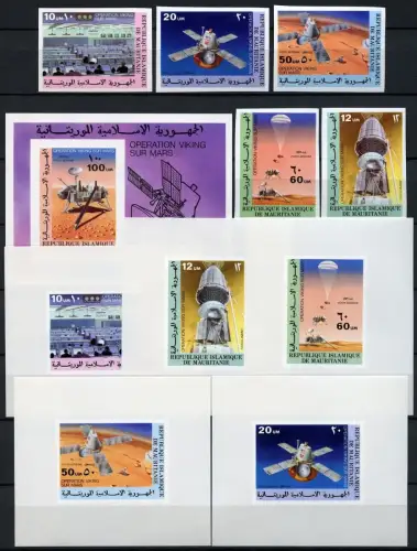 Space Raumfahrt 1977 Mauritania Mauretanien 552-556 Block 16 + Deluxe U MNH/1156