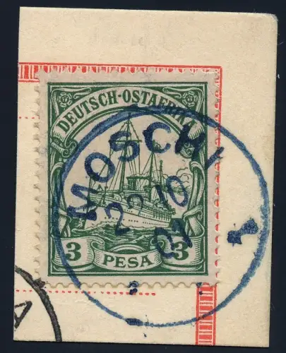 DOA 1901 Michel 12 ° Moschi Blau 22/10/01 Luxus Briefstück / 346