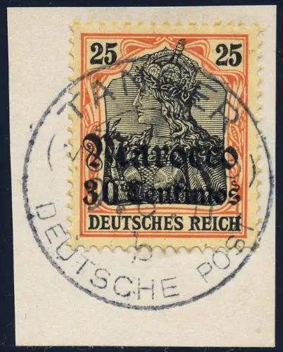 DP Marokko 1911 Michel 38 ° Tanger b 9/8/11 Type 8 Luxus Briefstück / 97