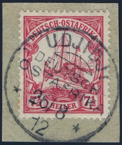 DOA 1912 Michel 32 ° Udjidji 26/8/12 Luxus Briefstück Geprüft Steuer BPP / 308