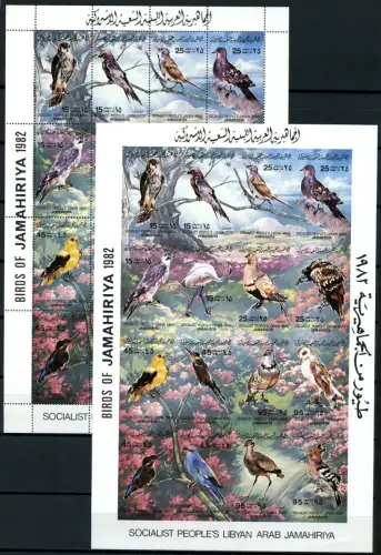 Libyen 1982 Vögel Falke Flamingo Eule Geier 1003-1018 A und U Ungezähnt MNH/ 632