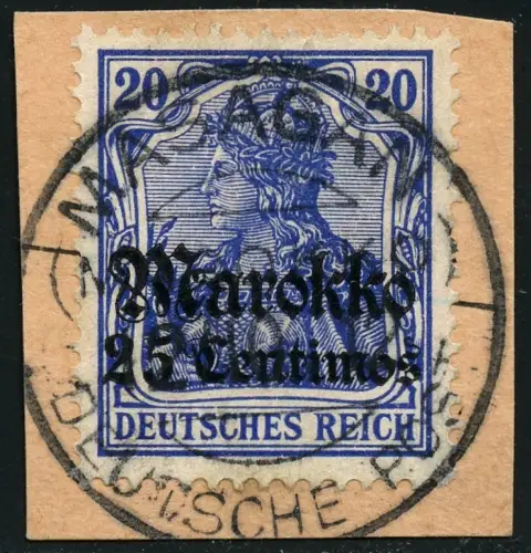 DP Marokko 1912 Michel 49 ° Masagan 12/10/12 Type 2 Luxus Briefstück/PA BPP/ 110