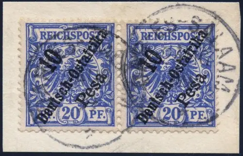 DOA 1896 Michel 9 Paar Briefstück Einwandfrei ° Dar-Es-Salaam / 248