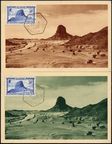 Algerien Algeria 1952 Phonolithfels Vulkangestein 309 EST Maxikarten Maxicards