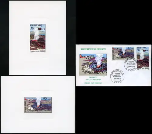 Dschibuti Djibouti 1979 Vulkan Ardoukoba Volcano 243-244 Epreuve Deluxe + FDC