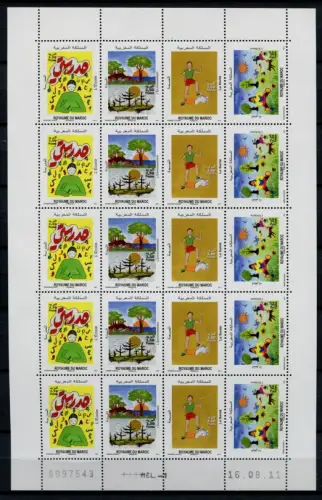 Marokko 2011 Kinderzeichungen Children's Drawings 1760-1763 Kleinbogen MNH