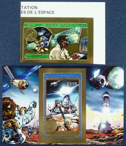 404/SPACE RAUMFAHRT 1982 Zentralafrika Satellit 868 Block 209 B Imperf MNH