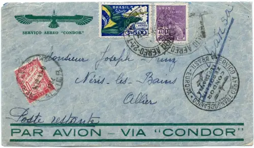 Katapult 1934 Brasilien Rio Allier Frankreich Nachgebühr H 323 Catapult / 1589