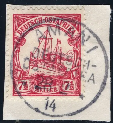 DOA 1906 Briefstück ° Amani 28/2/14 Luxus Michel 32 Kaiseryacht / 282