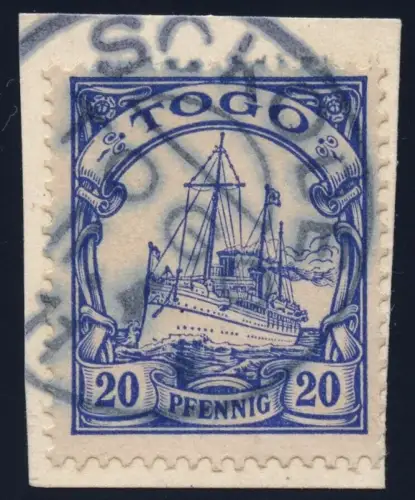 Togo 1911 Michel 10 Kaiseryacht ° Sokode Briefstück Einwandfrei / 34