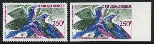 Niger 1968 Vögel Pracht-Glanzstar Birds 186 A & U Ungezähnt ND MNH / 582