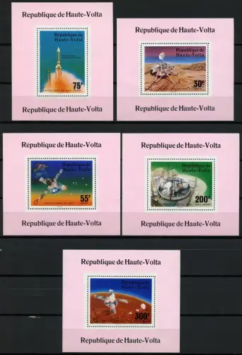 Space Raumfahrt 1976 Obervolta Upper Volta Viking 632-636 Deluxe Blocks MNH/1203