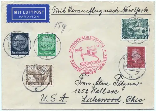 Katapult 1934 Dt. Reich Potsdam MiF Wagner Lakewood USA Catapult H 154 a / 1599