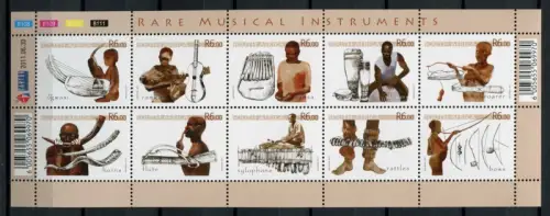 Südafrika 2011 Musik Musiker Folklore Brauchtum Kulturerbe Music Kleinbogen MNH