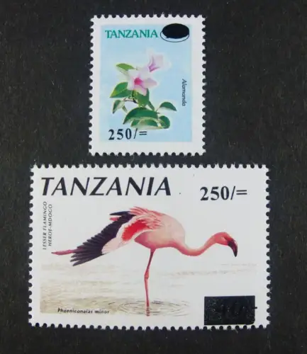 Tanzania Tansania 2001 Pflanze Flamingo Plant Bird Freimarken 4014-4015 MNH