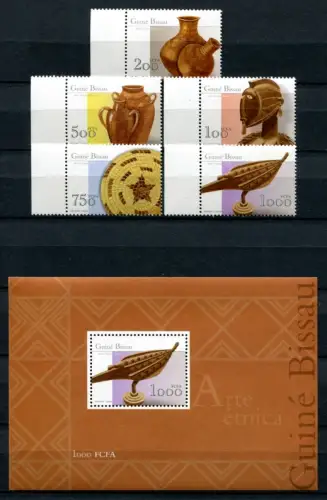 Guinea Bissau 2001 Kunsthandwerk Folklore Brauchtum 1888-1892 Block 367 MNH