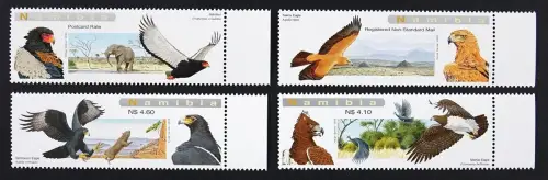 Namibia 2009 Adler Eagles Birds of Prey Uccelli Oiseaux 1300-1303 MNH