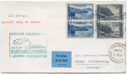 Katapult 1935 USA New York Lohne MiF Paare ungezähnt H 188 a / 1618