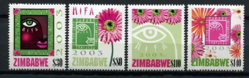 Zimbabwe Simbabwe 2003 Kunstfestival Art Moderne Kunst 752-755 Postfrisch MNH