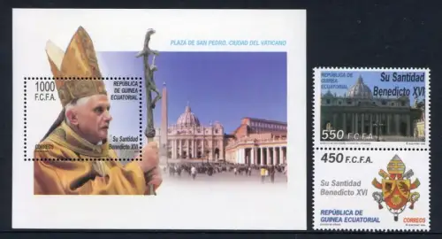 Äquatgorialguinea Guinea Ecuatorial 2006 Papst Benedikt 1994-95 Block 340 MNH