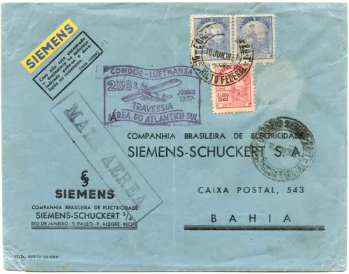 Katapult 1937 Brasilien 200. Atlantikflug SST Rio Bahia H 548 Catapult / 1620