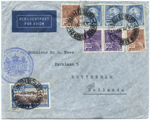 Katapult 1937 Brasilien Niederl. Botschaft Rio Rotterdam H 556 Catapult / 1621