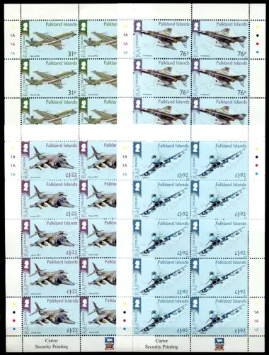 Falklandinseln 2018 Royal Air Force RAF Flugzeuge Luftwaffe 1365-1368 KLB MNH