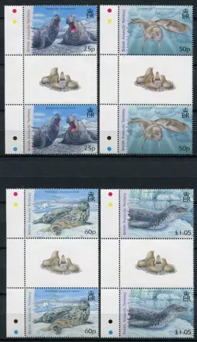 BAT Britische Antarktis 2006 Robben Seals Meerestiere Stegpaare 446-449 MNH