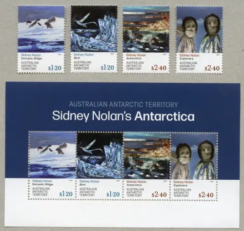 AAT Australische Antarktis 2022 Sidney Nolan Gemälde Maler Antarktis MNH